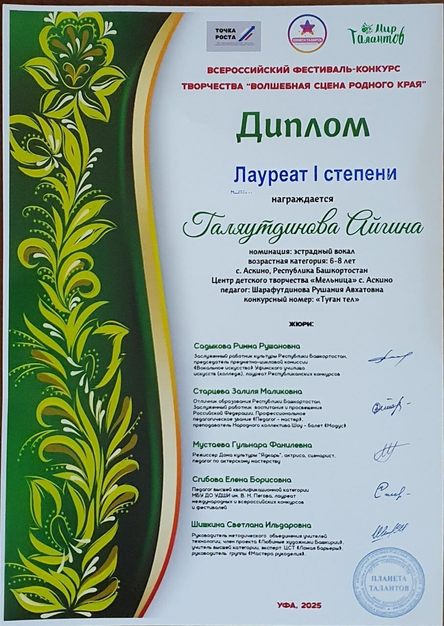 Новый триумф аскинских талантов!