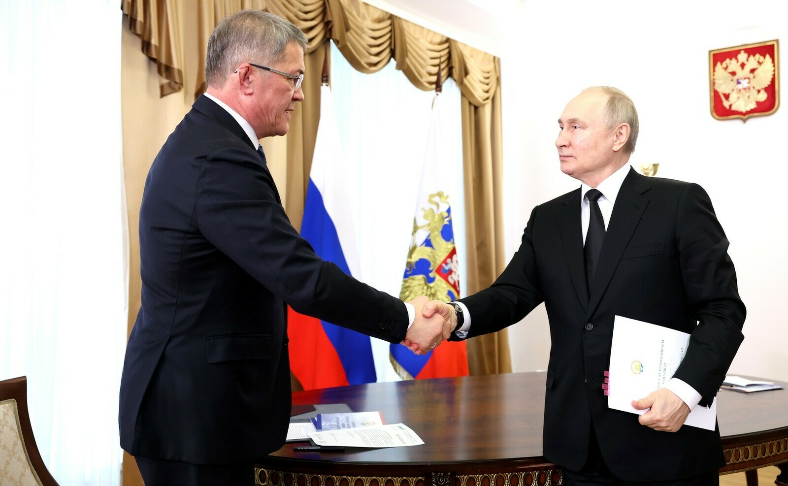 Встреча Президента РФ Владимира Путина с главой Башкирии Радием Хабировым